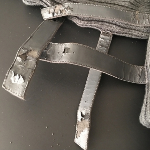 Bakers "Cashmere" Fold Over Sweater Top Mid Calf Platform Boots Gray 7.5 Buckle - Picture 8 of 9